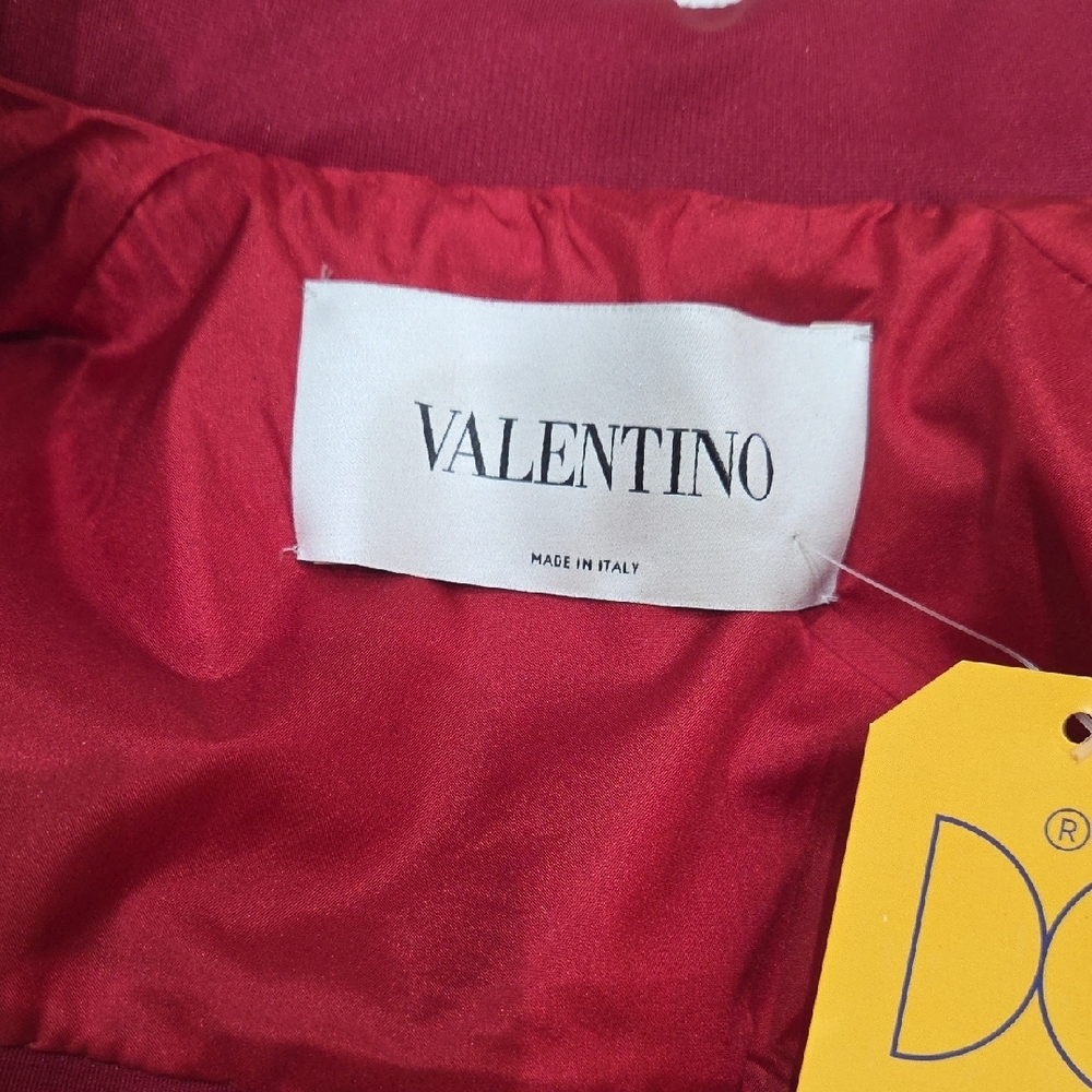 Valentino Red With White Stitching Jersey Hooded Midi Dress, Size 4, NWT - Picture 10 of 15